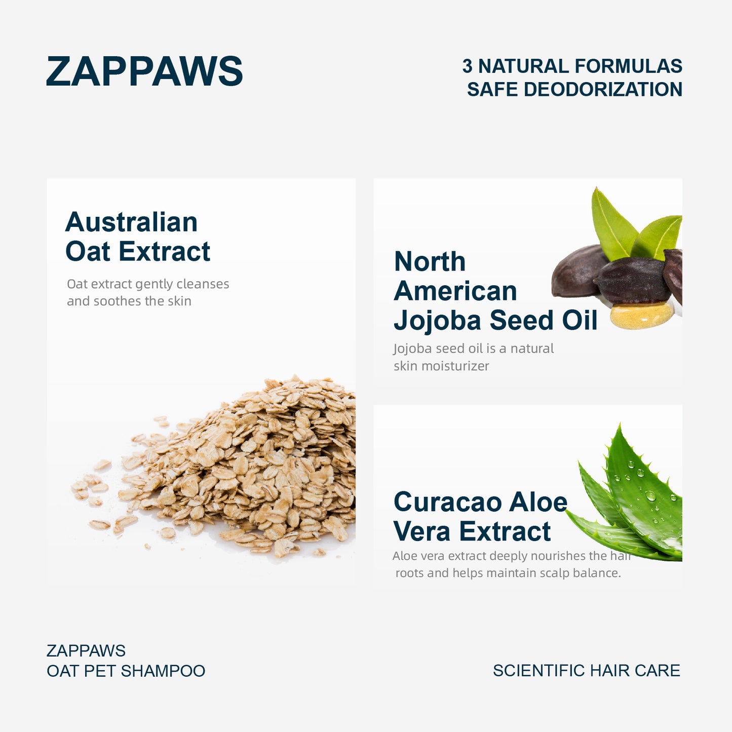 ZAPPAWS Oatmeal Pet Shampoo - 490ml